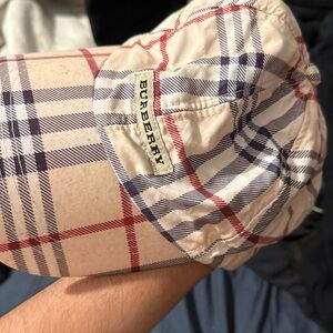 Burberry Women's Beige Checkered Cap